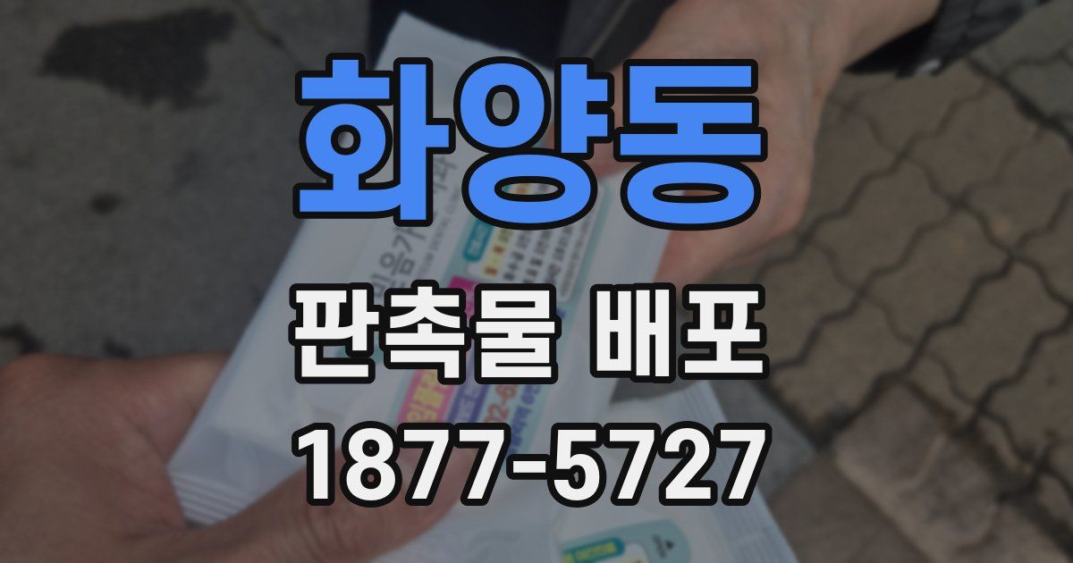 화양동 판촉물 배포