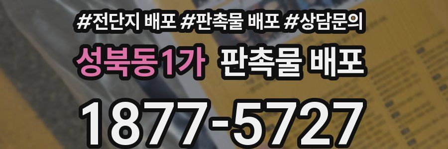 성북동1가 판촉물 배포