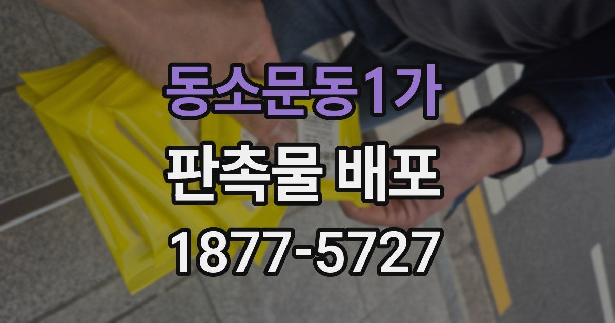 동소문동1가 판촉물 배포