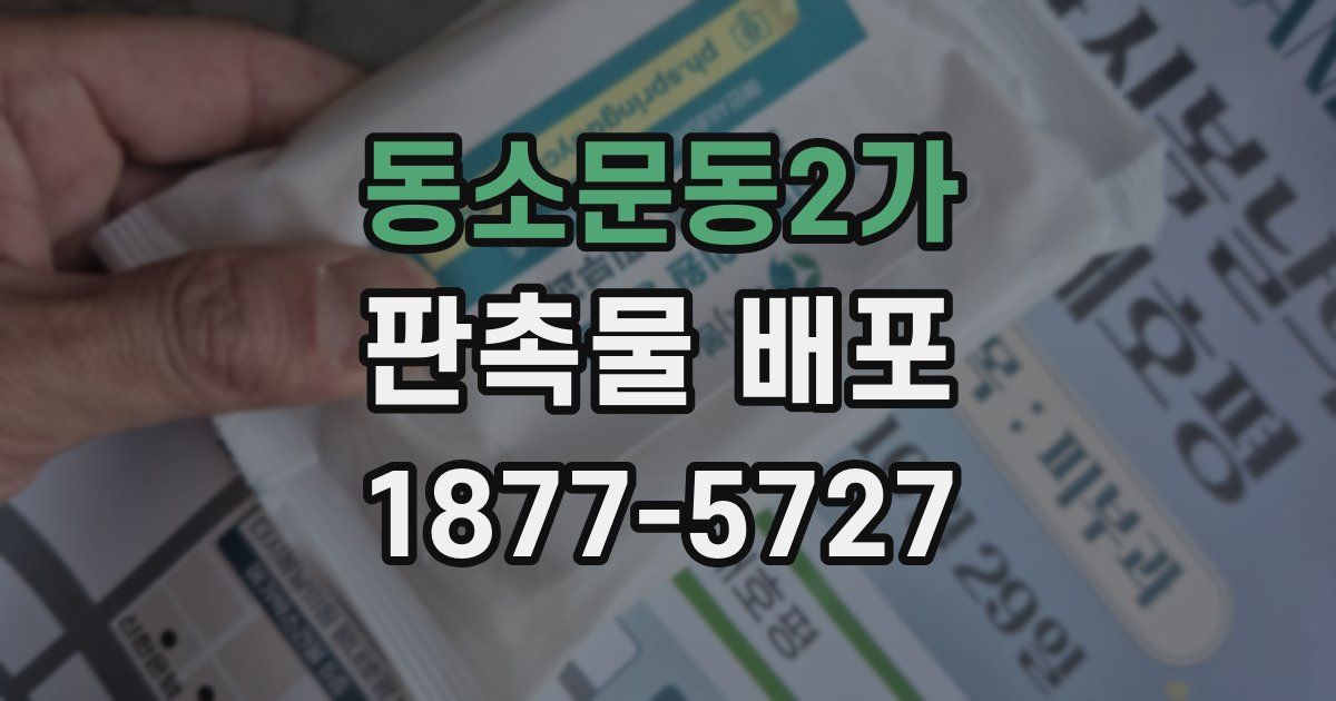 동소문동2가 판촉물 배포