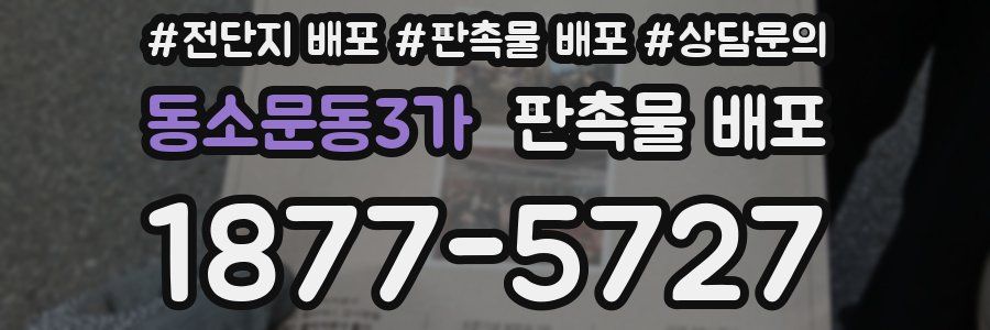 동소문동3가 판촉물 배포