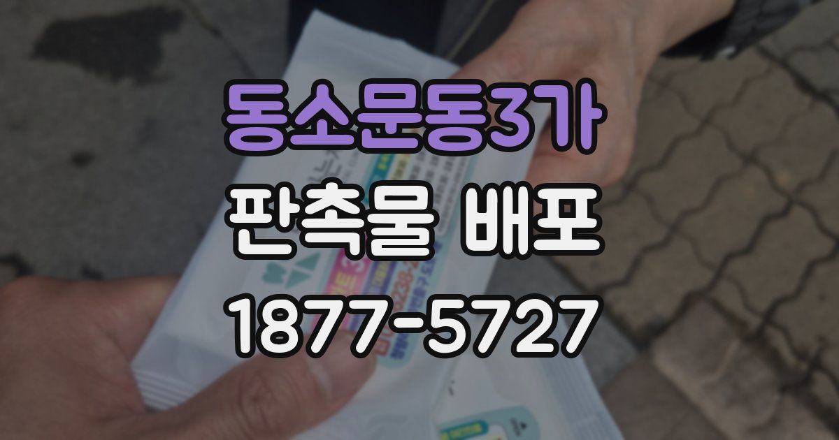 동소문동3가 판촉물 배포