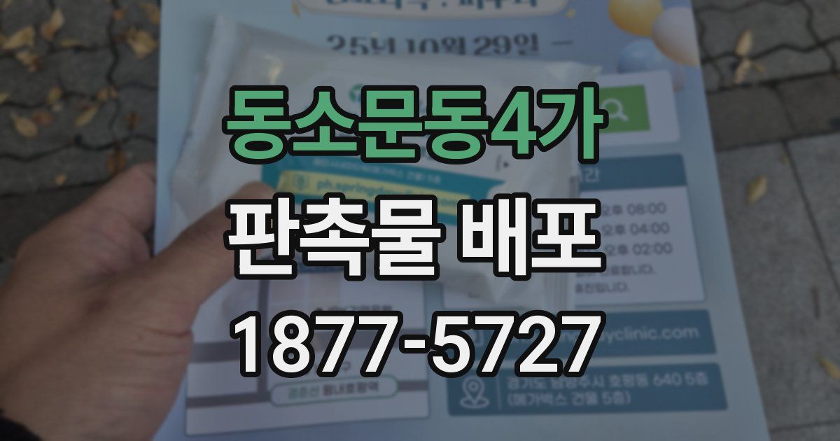 동소문동4가 판촉물 배포