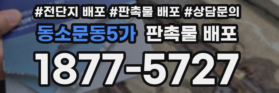 동소문동5가 판촉물 배포
