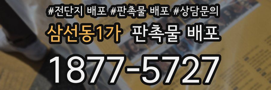 삼선동1가 판촉물 배포