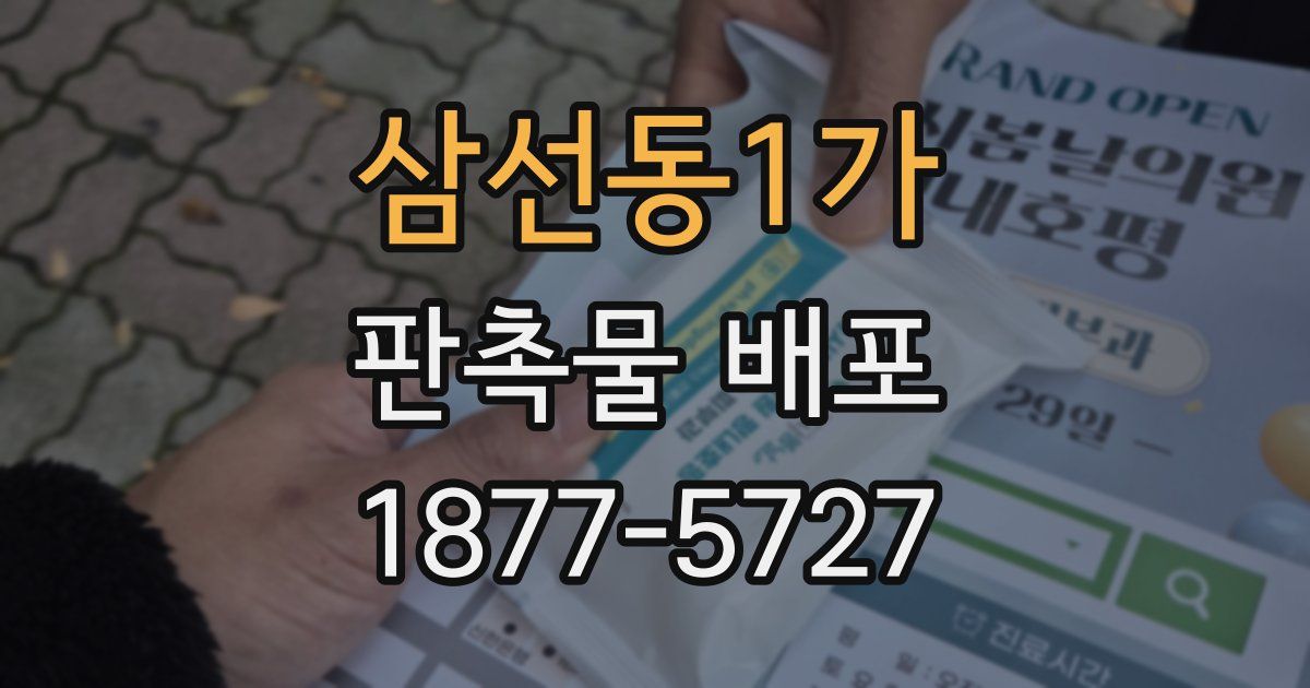 삼선동1가 판촉물 배포