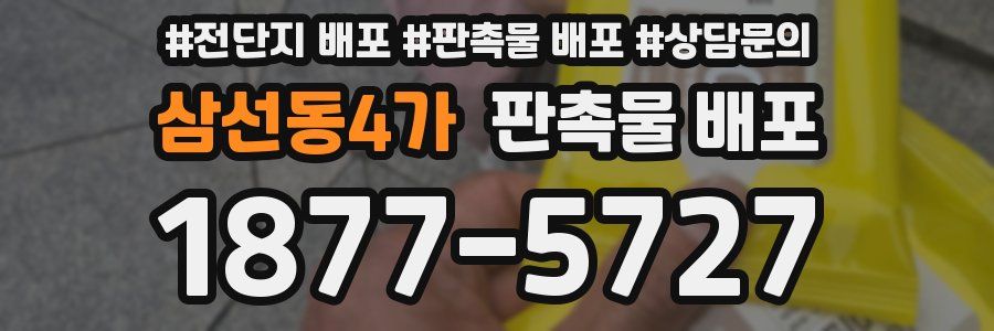 삼선동4가 판촉물 배포