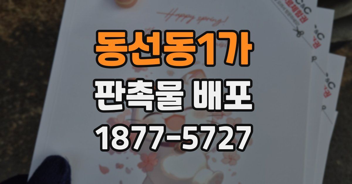 동선동1가 판촉물 배포