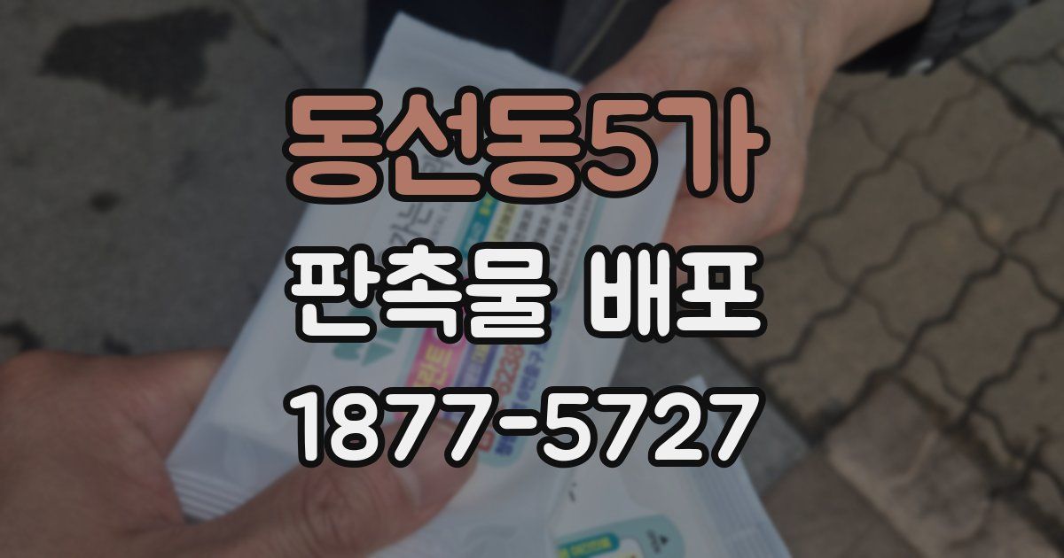 동선동5가 판촉물 배포