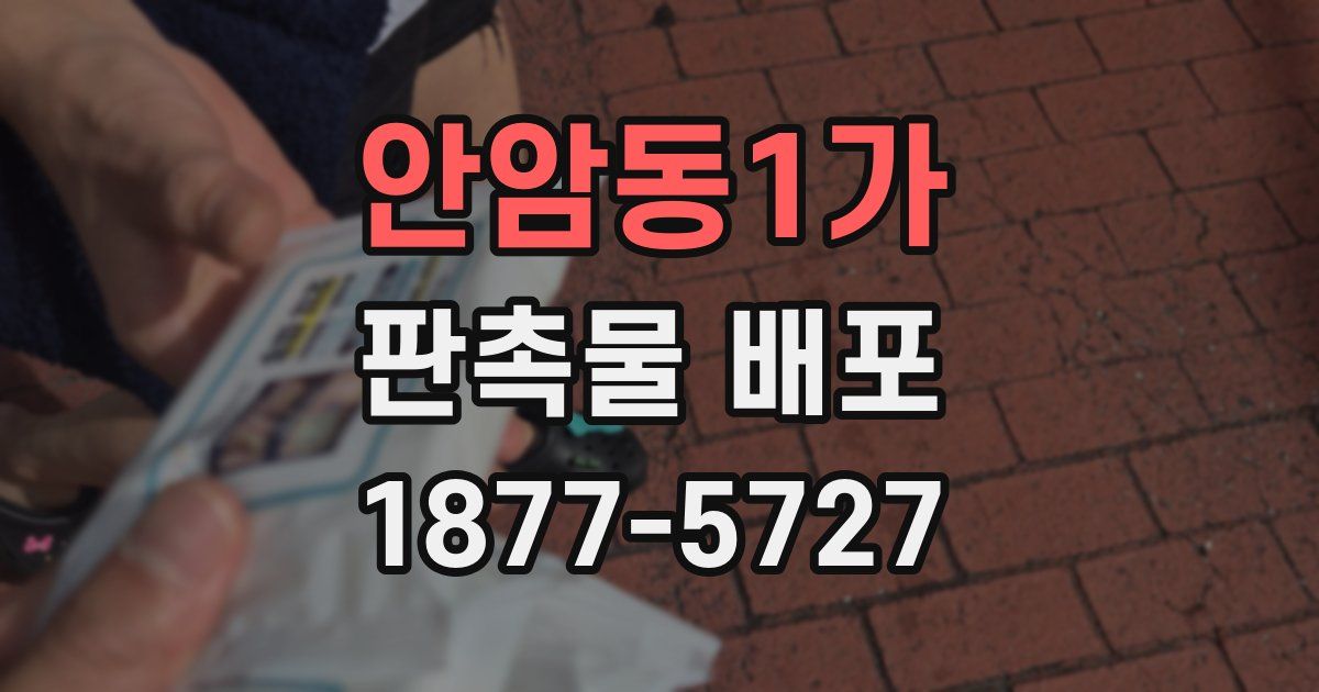 안암동1가 판촉물 배포