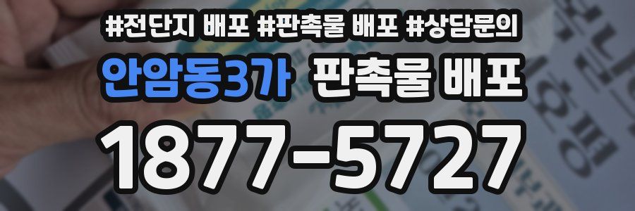 안암동3가 판촉물 배포