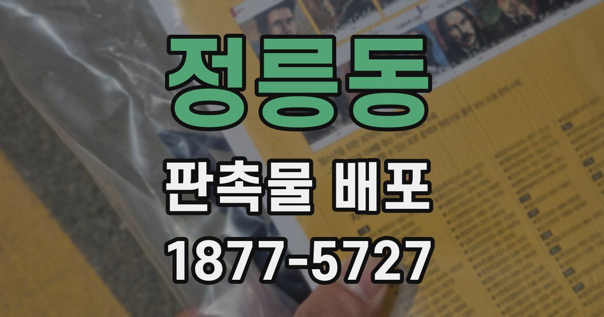 정릉동 판촉물 배포