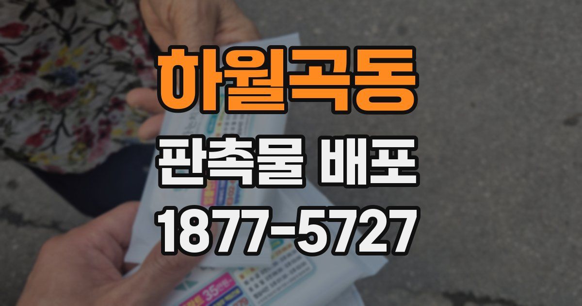 하월곡동 판촉물 배포