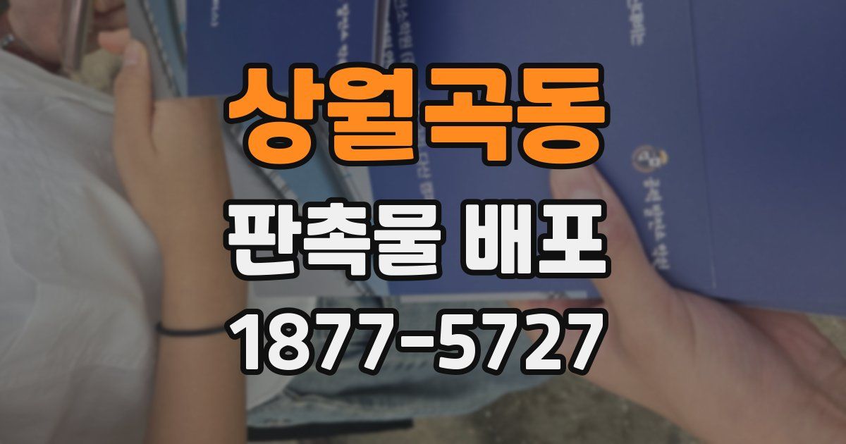 상월곡동 판촉물 배포
