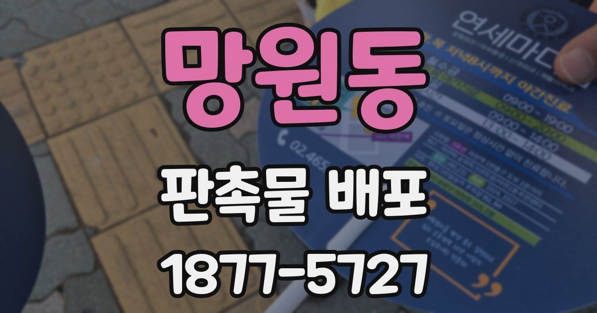망원동 판촉물 배포