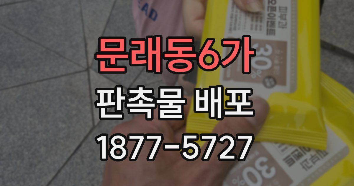 문래동6가 판촉물 배포