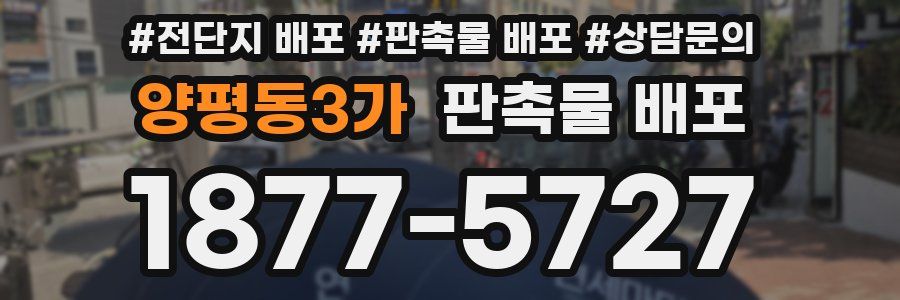 양평동3가 판촉물 배포