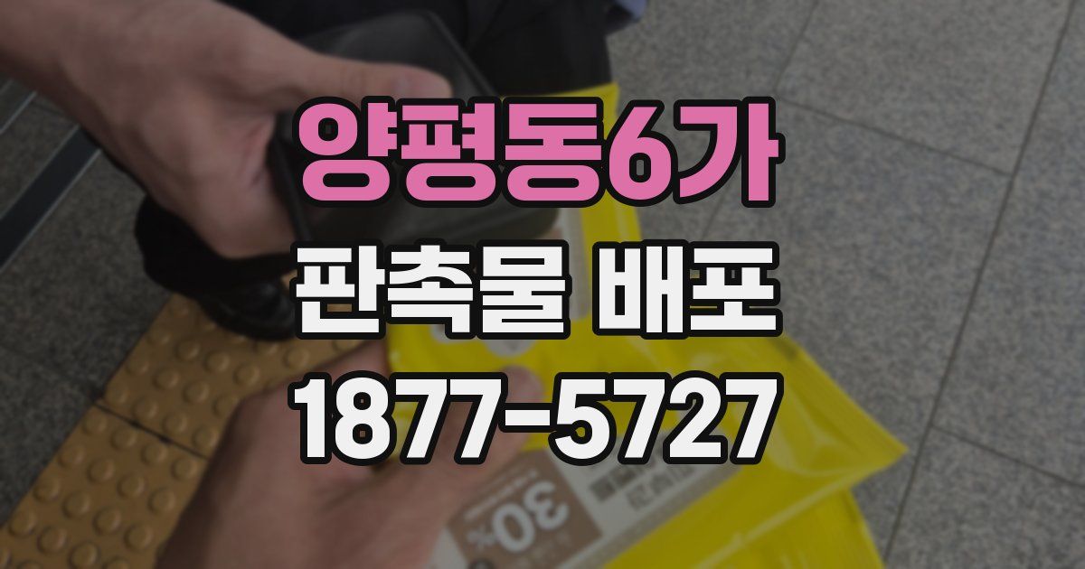 양평동6가 판촉물 배포