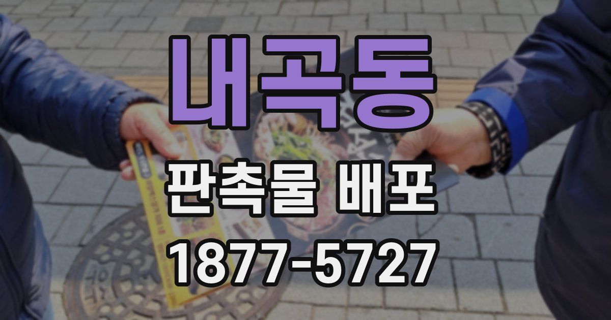 내곡동 판촉물 배포