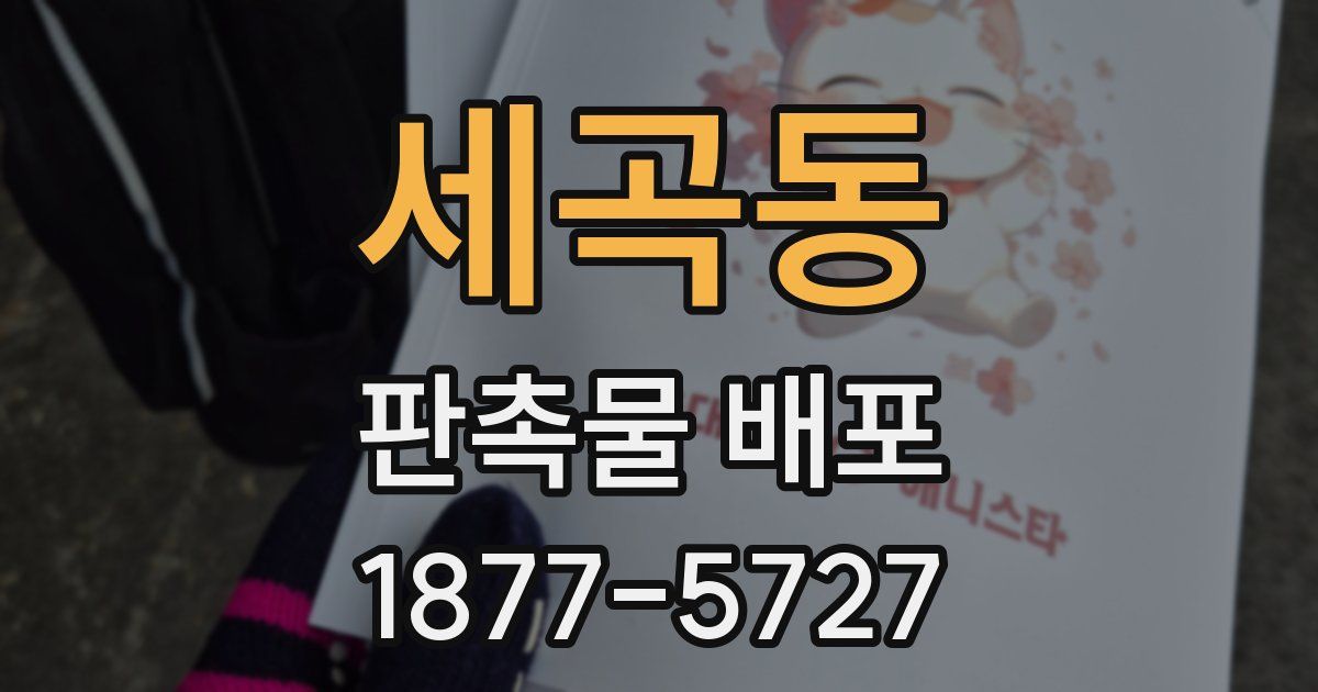 세곡동 판촉물 배포