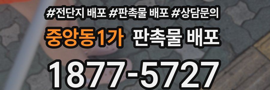 중앙동1가 판촉물 배포