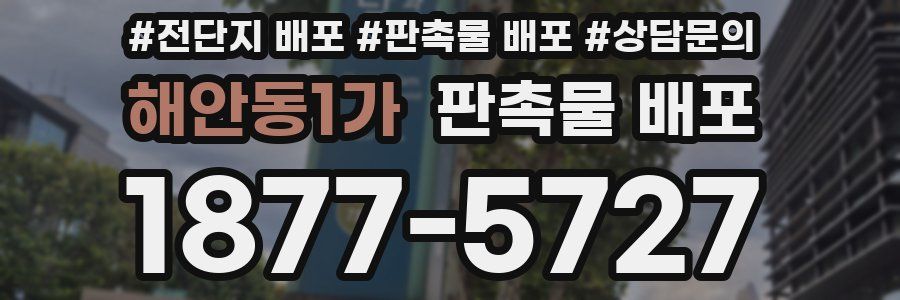 해안동1가 판촉물 배포