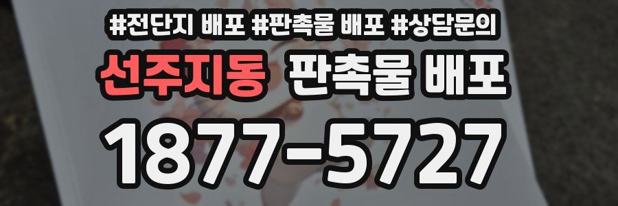 선주지동 판촉물 배포
