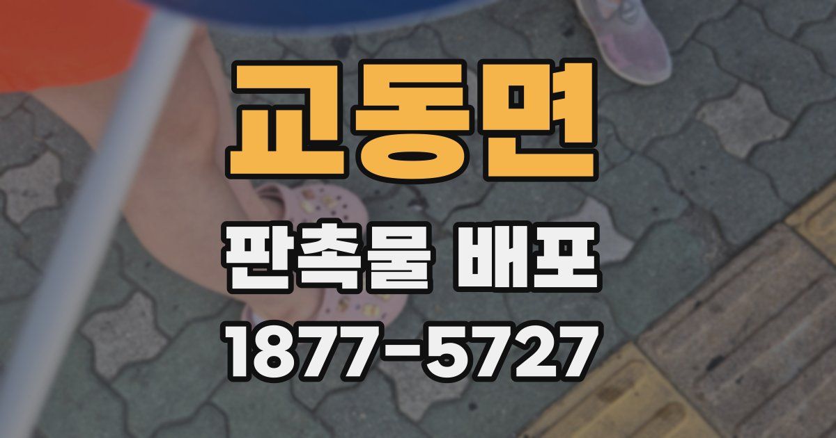 교동면 판촉물 배포
