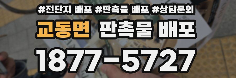 교동면 판촉물 배포