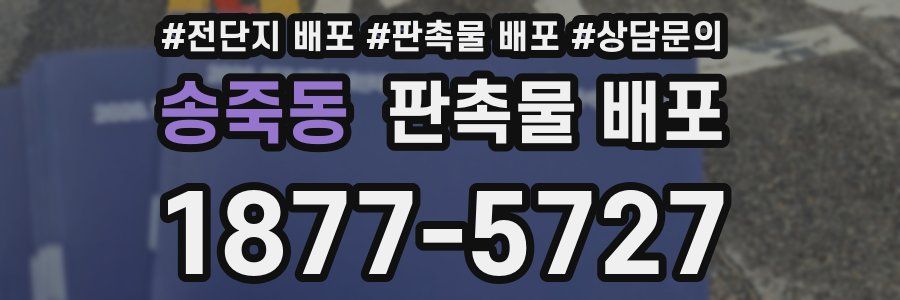 송죽동 판촉물 배포