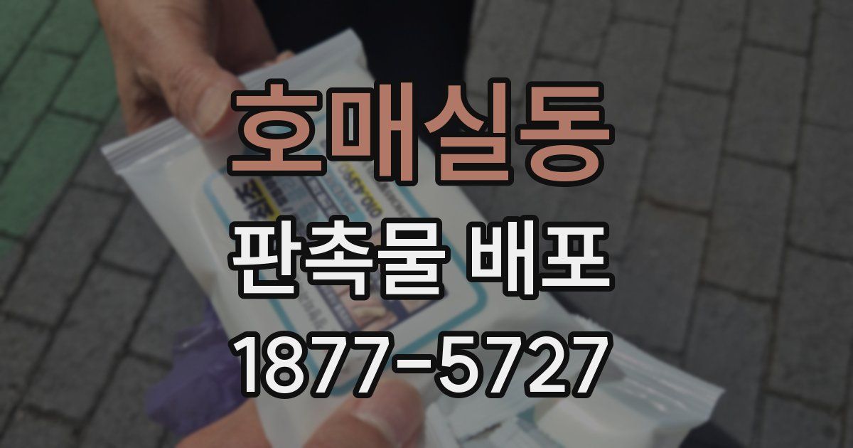 호매실동 판촉물 배포