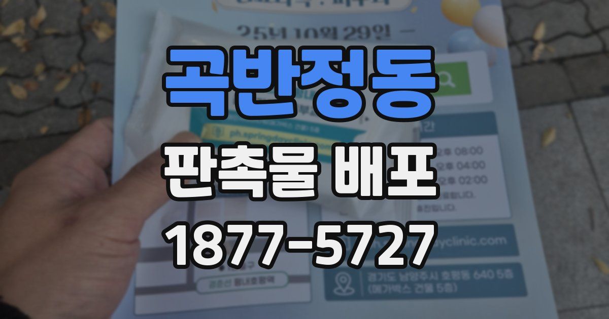 곡반정동 판촉물 배포