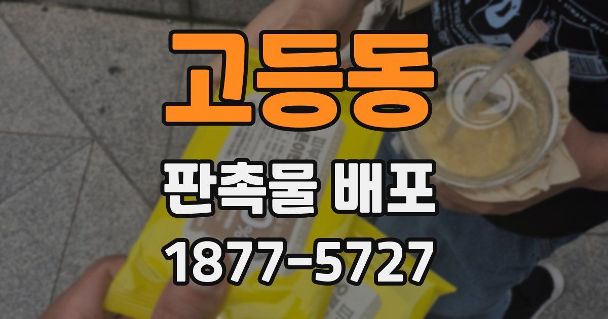 고등동 판촉물 배포