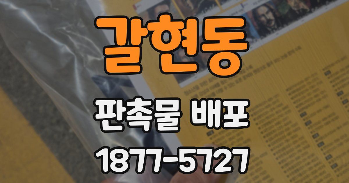 갈현동 판촉물 배포