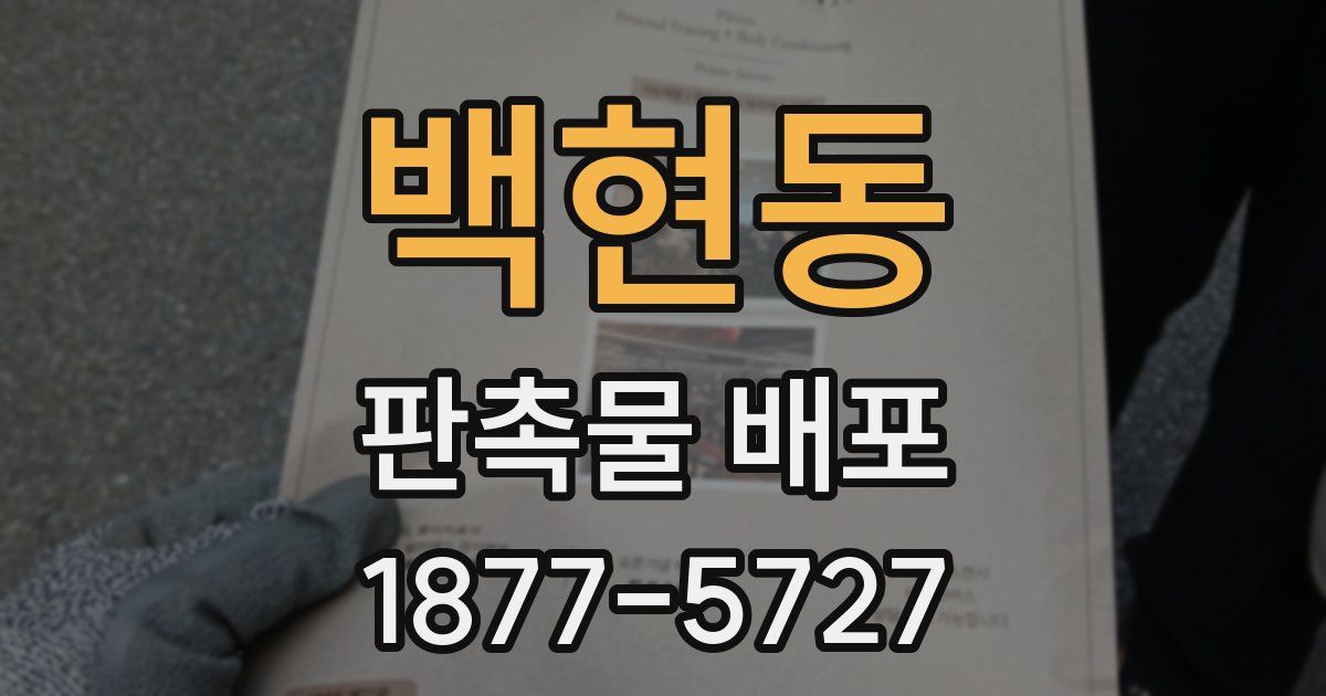백현동 판촉물 배포