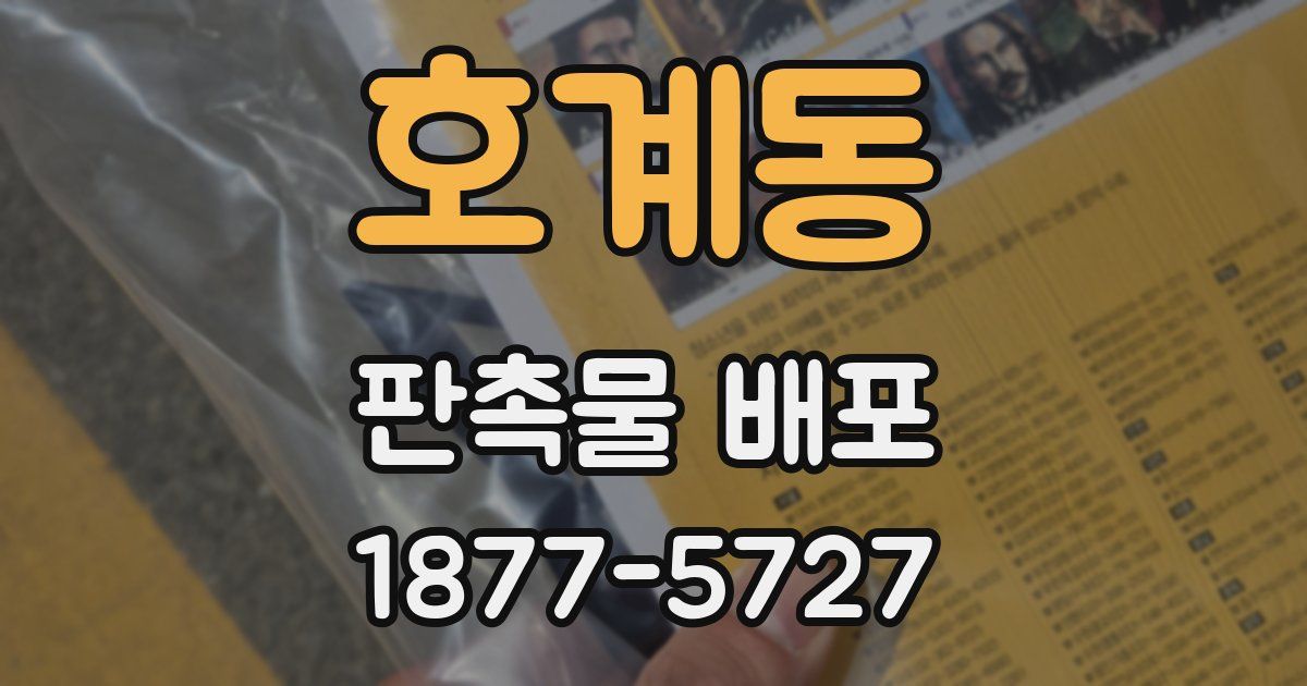 호계동 판촉물 배포