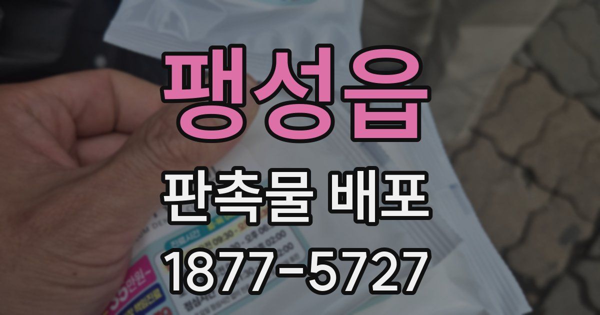 팽성읍 판촉물 배포