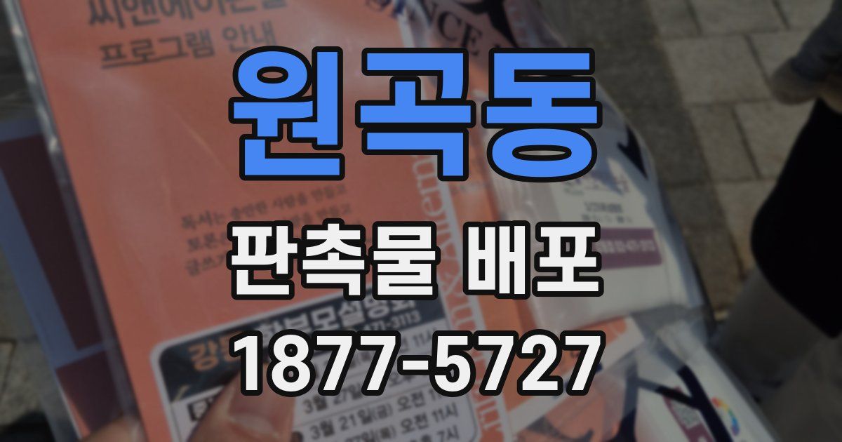 원곡동 판촉물 배포
