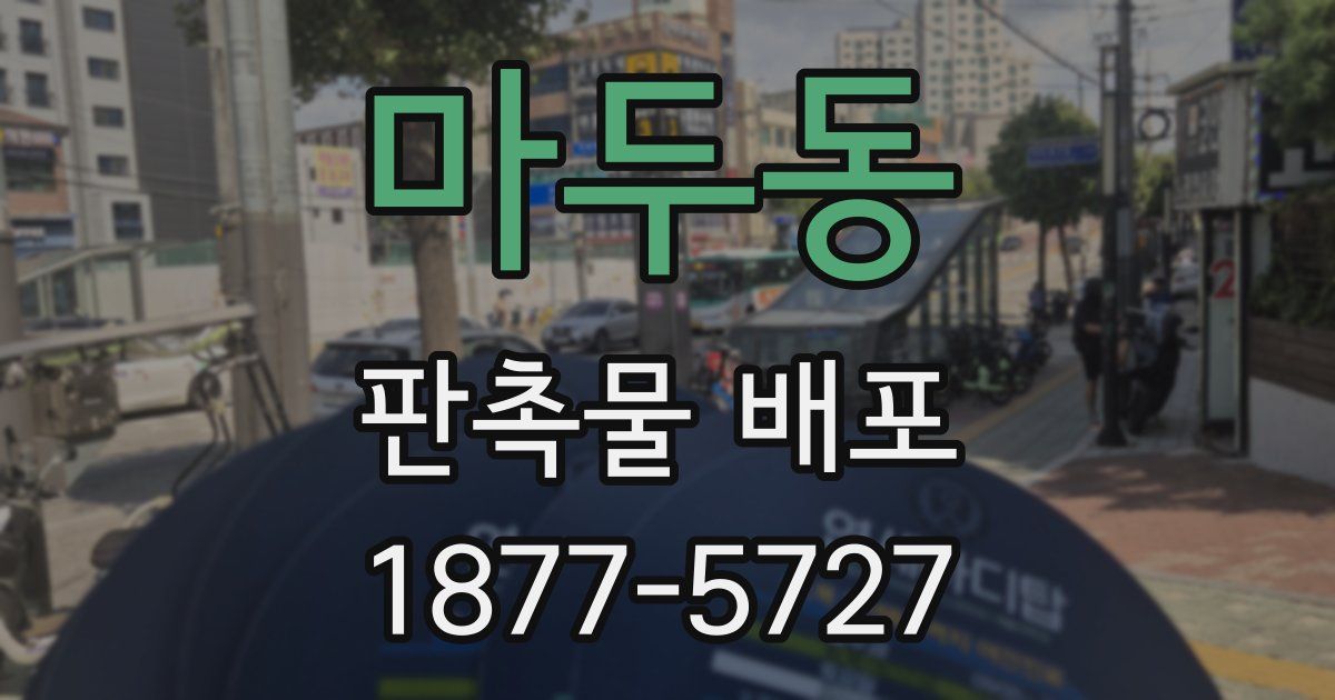 마두동 판촉물 배포