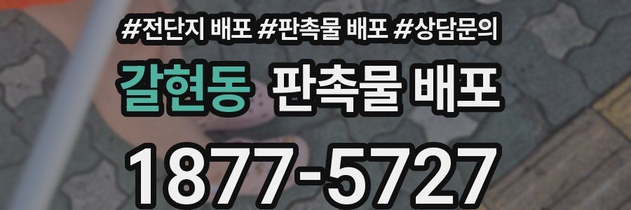 갈현동 판촉물 배포