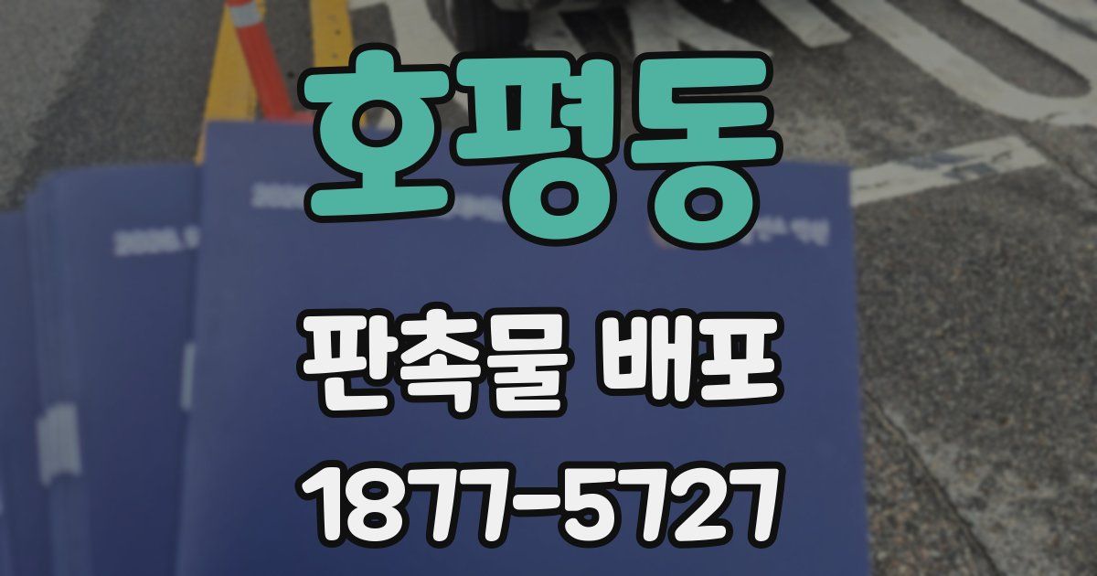 호평동 판촉물 배포