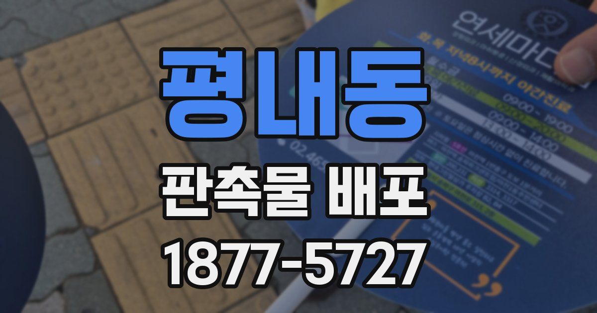 평내동 판촉물 배포