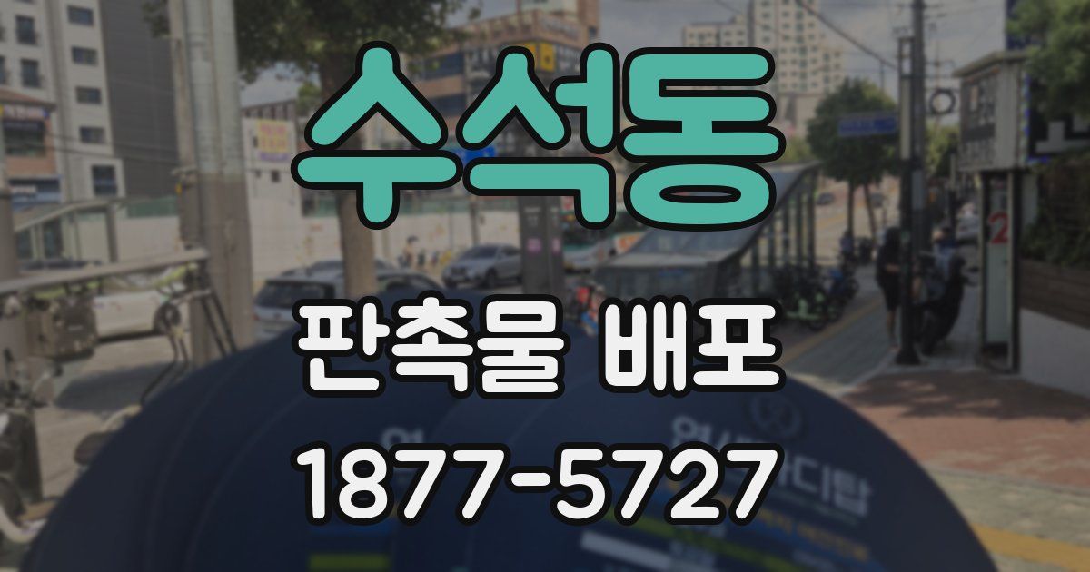수석동 판촉물 배포