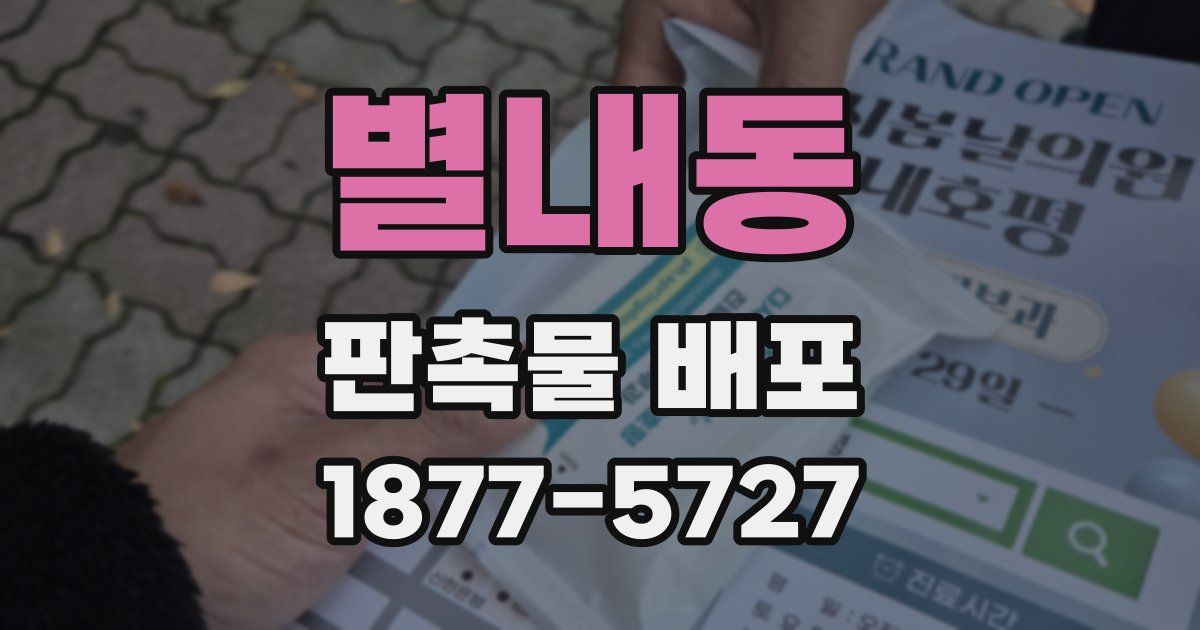별내동 판촉물 배포