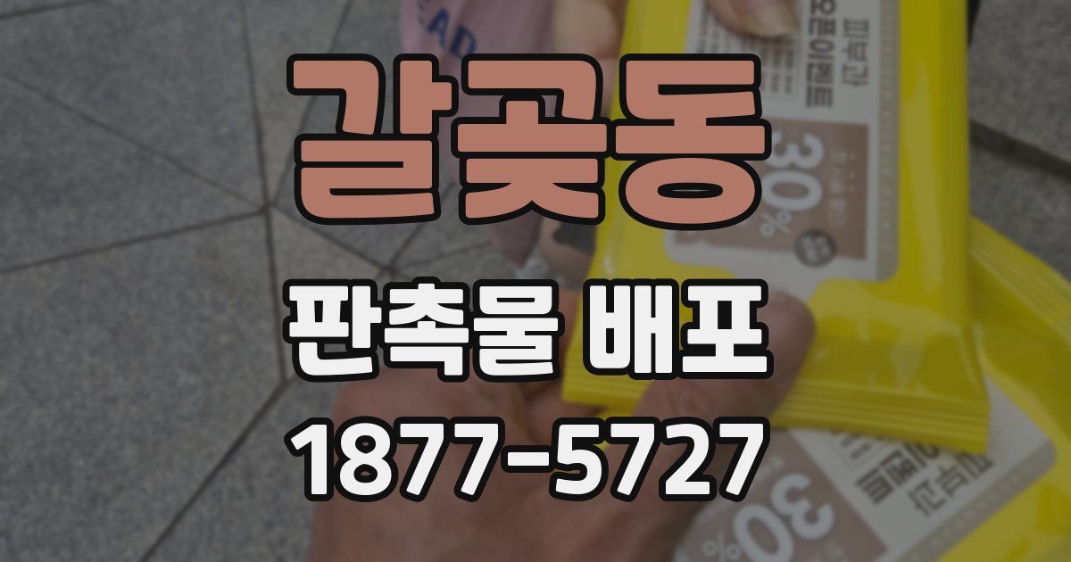 갈곶동 판촉물 배포
