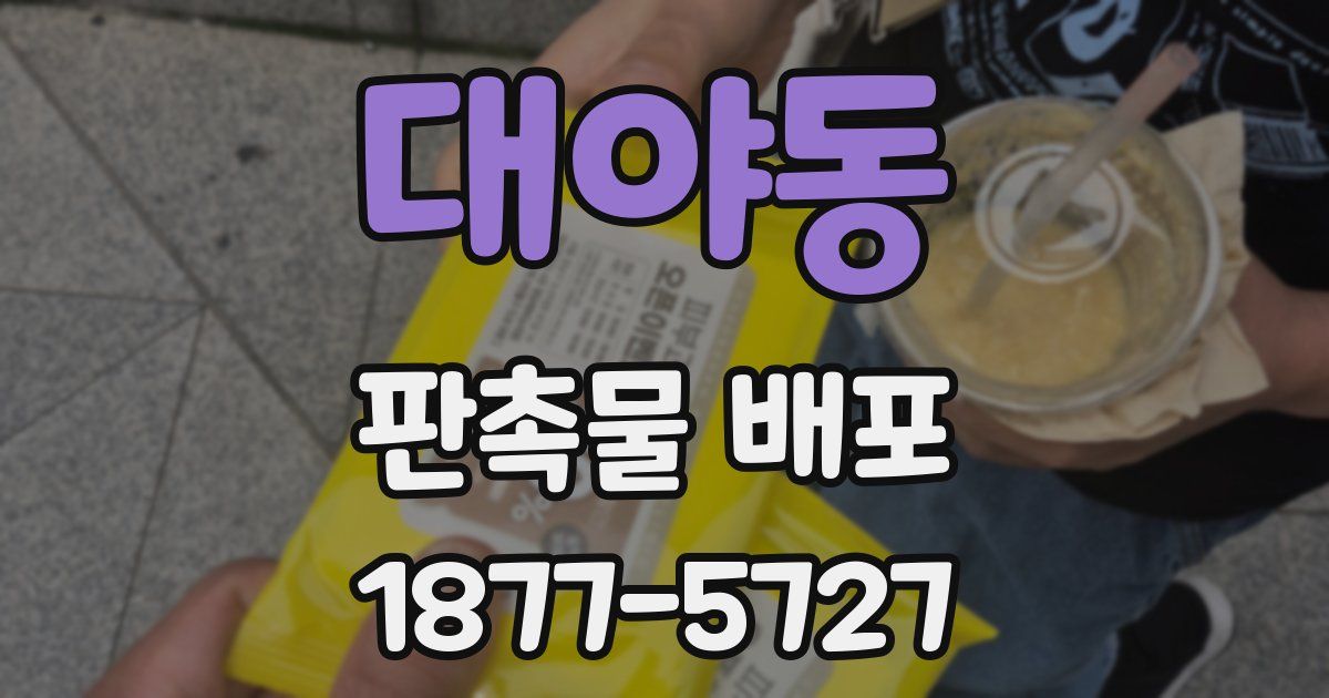 대야동 판촉물 배포