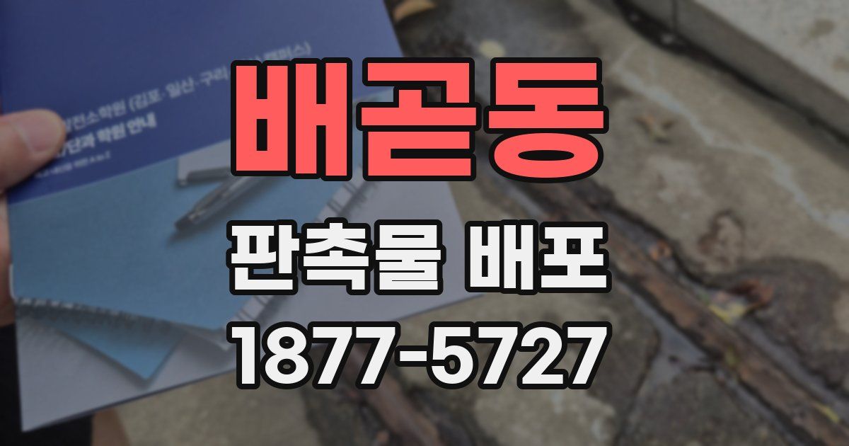 배곧동 판촉물 배포