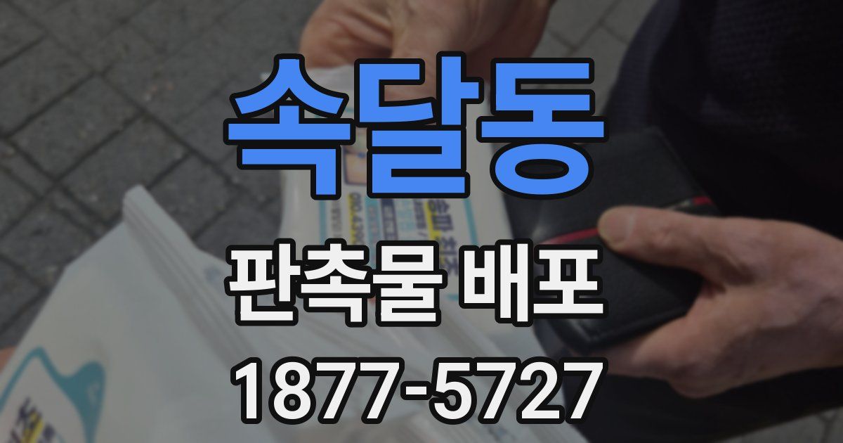 속달동 판촉물 배포
