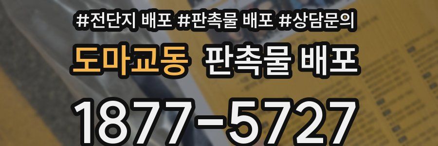 도마교동 판촉물 배포