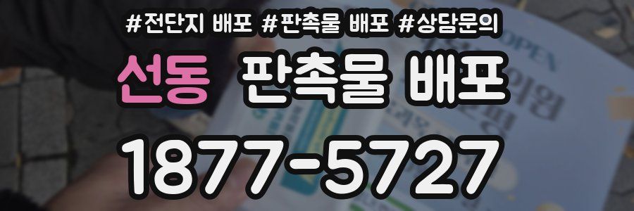 선동 판촉물 배포